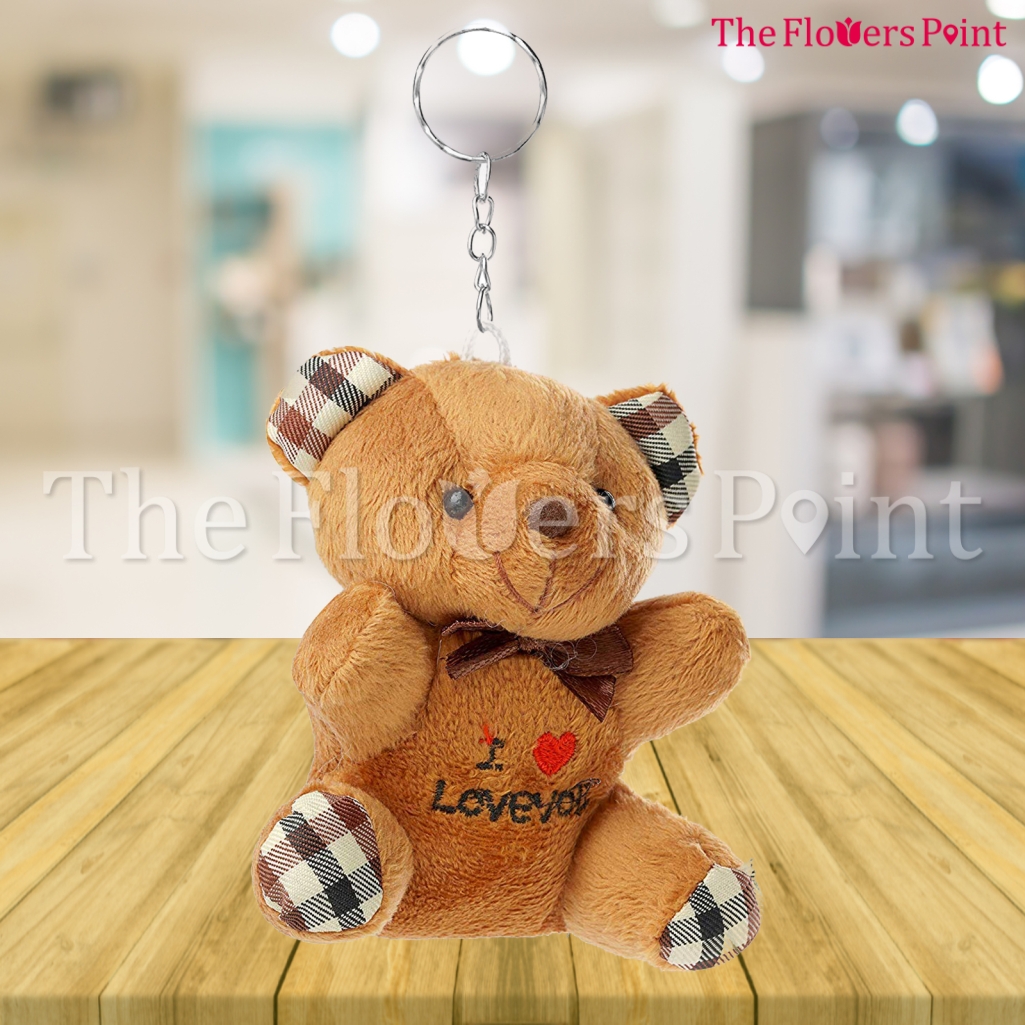 Teddy bear store keyring